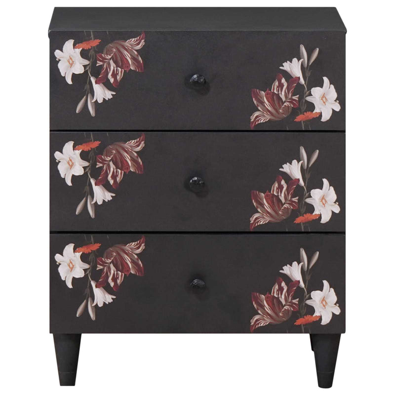 vidaXL Éjjeli asztal fiókkal Sokszínű 50 x 33 x 60 cm Tömör Mangófát