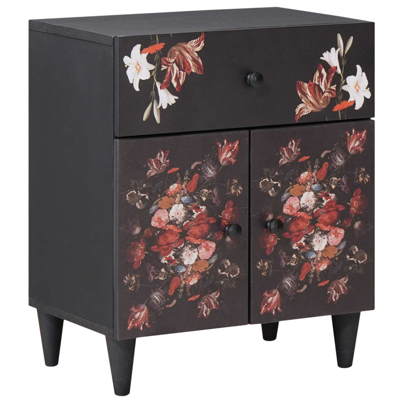 vidaXL Éjjeli asztal fiókkal Sokszínű 50 x 33 x 60 cm Tömör Mangófát