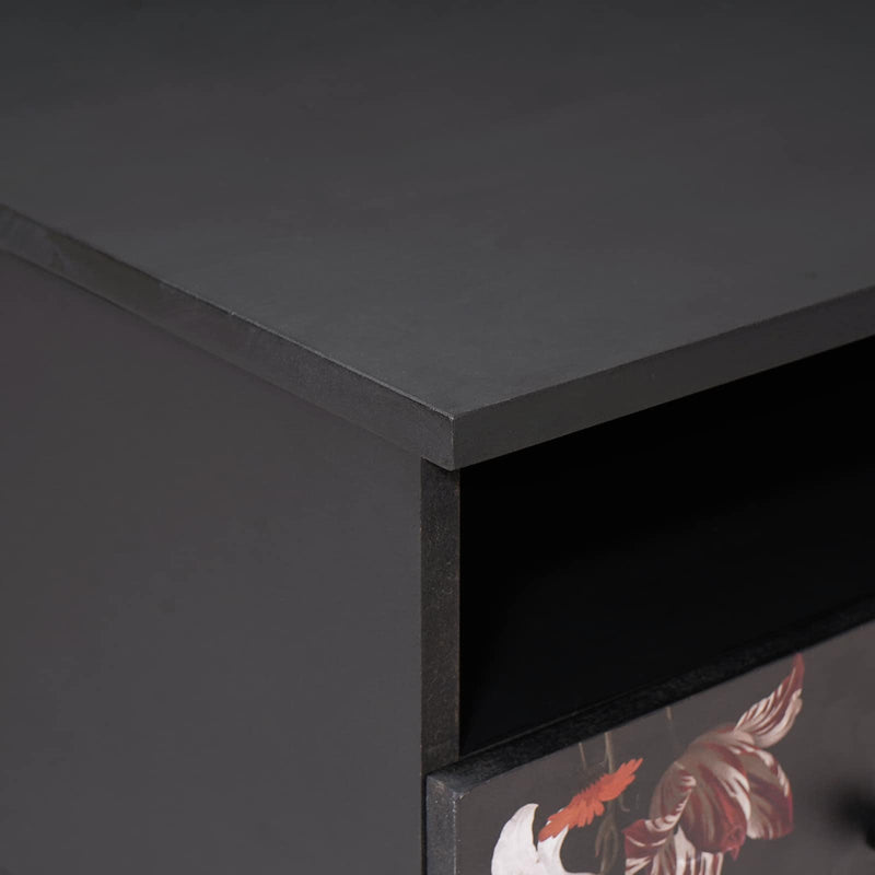 vidaXL Dohányzóasztal fiókkal Sokszínű 80 x 54 x 40 cm Tömör Mangófát