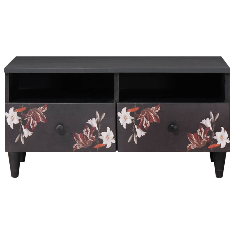 vidaXL Dohányzóasztal fiókkal Sokszínű 80 x 54 x 40 cm Tömör Mangófát