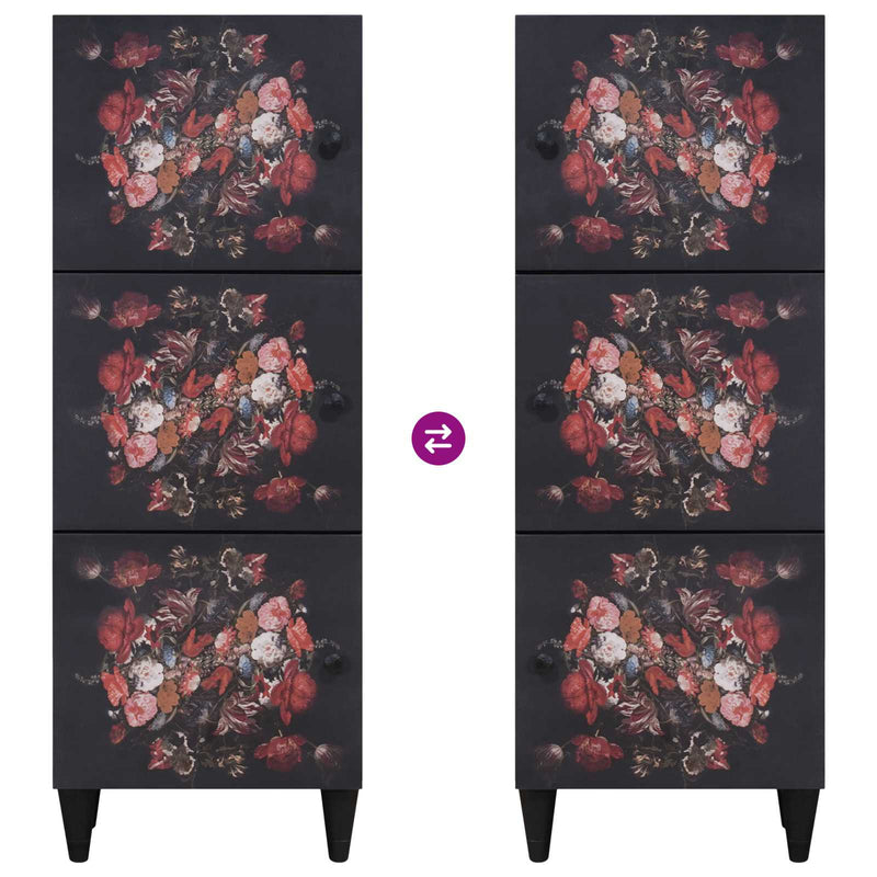 vidaXL Tároló szekrények Sokszínű 40 x 33,5 x 110 cm Tömör Mangófát