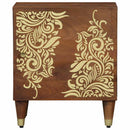 vidaXL Éjjeli szekrény ajtóval 2 pcs mézbarna 40 x 33 x 46 cm