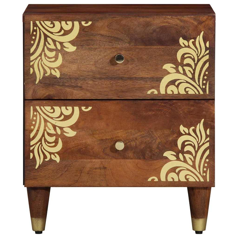 vidaXL Éjjeliszekrény fiókkal mézbarna 40 x 33 x 46 cm tömör mangófa