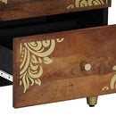vidaXL Éjjeliszekrény 2 pcs Méz barna 40 x 33 x 46 cm Tömör Mangófát