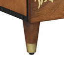 vidaXL Éjjeliszekrény 2 pcs mézbarna 40 x 33 x 46 cm Tömör Mangófát