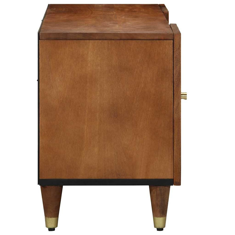 vidaXL TV szekrény polcokkal Méz barna 105 x 33 x 46 cm Tömör Mangófát