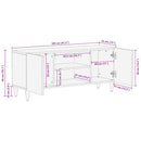 vidaXL TV szekrény polcokkal Méz barna 105 x 33 x 46 cm Tömör Mangófát
