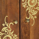 vidaXL Széf Barna 60 x 33 x 75 cm Tömör Mangófát