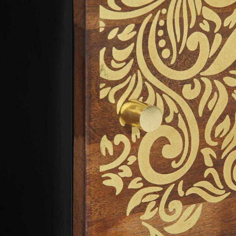 vidaXL Dohányzóasztal Méz barna 80 x 50 x 40 cm Tömör Mangófát