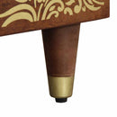 vidaXL Dohányzóasztal Méz barna 80 x 50 x 40 cm Tömör Mangófát