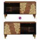 vidaXL Dohányzóasztal Méz barna 80 x 50 x 40 cm Tömör Mangófát