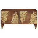 vidaXL Dohányzóasztal Méz barna 80 x 50 x 40 cm Tömör Mangófát