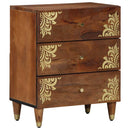 vidaXL Éjjeliszekrény fiókkal mézbarna 50 x 33 x 62 cm Tömör Mangófát