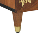 vidaXL Éjjeliszekrény fiókkal mézbarna 50 x 33 x 62 cm Tömör Mangófát