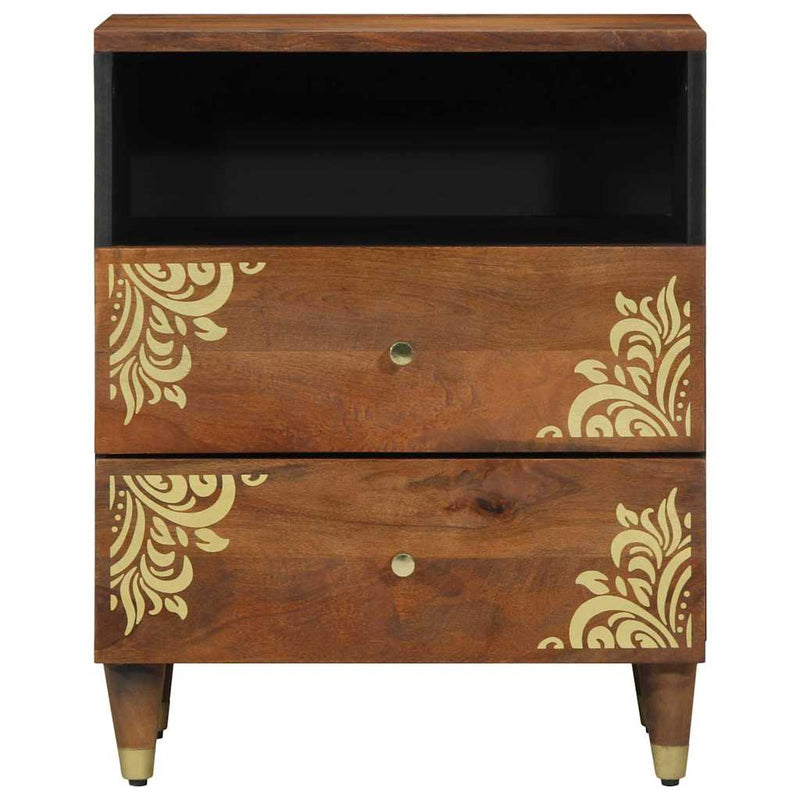 vidaXL Éjjeliszekrény fiókkal mézbarna 50 x 33 x 62 cm tömör mangófa