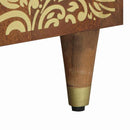 vidaXL Éjjeli szekrény ajtóval mézbarna 50 x 33 x 60 cm Tömör Mangófát