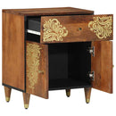 vidaXL Éjjeli szekrény ajtóval fiókkal Méz barna 50 x 33 x 60 cm
