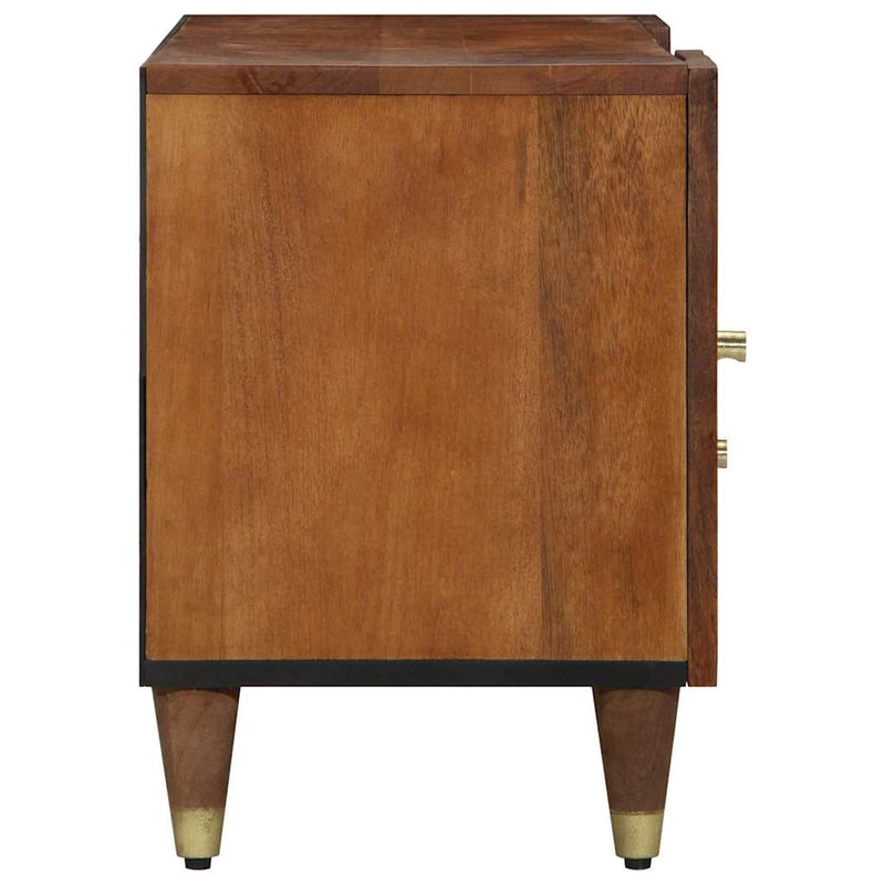 vidaXL TV szekrény fiókkal Méz barna 105 x 33 x 46 cm Tömör Mangófát