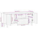 vidaXL TV szekrény fiókkal Méz barna 105 x 33 x 46 cm Tömör Mangófát