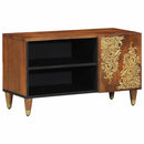 vidaXL TV szekrény polcokkal Méz barna 80 x 33 x 46 cm Tömör Mangófát