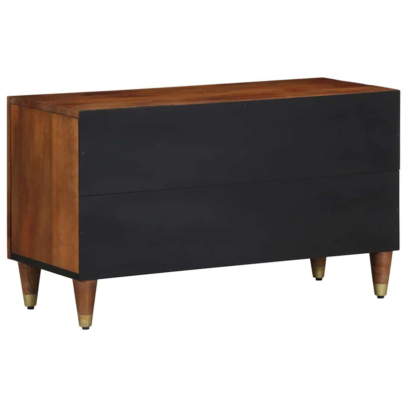 vidaXL TV szekrény polcokkal Méz barna 80 x 33 x 46 cm Tömör Mangófát