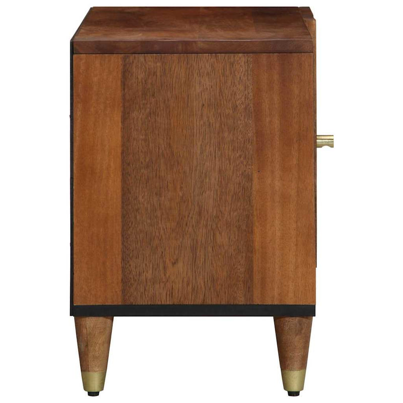 vidaXL TV szekrény polcokkal Méz barna 80 x 33 x 46 cm Tömör Mangófát