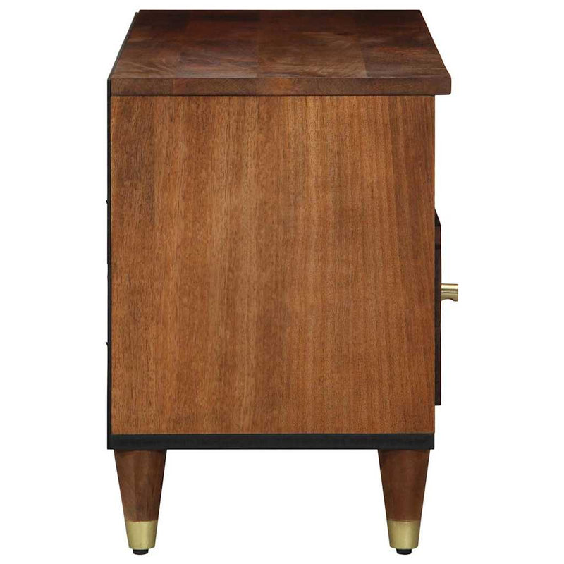 vidaXL TV szekrény fiókkal Méz barna 100 x 33 x 46 cm Tömör Mangófát