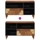 vidaXL TV szekrény fiókkal Méz barna 80 x 33 x 46 cm Tömör Mangófát