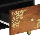 vidaXL TV szekrény fiókkal Méz barna 100 x 33 x 46 cm Tömör Mangófát