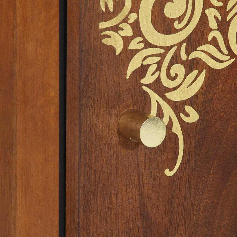 vidaXL Fürdőszoba Székény Méz barna 38 x 33 x 58 cm Tömör Mangófát