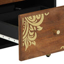 vidaXL Széf fiókkal polcokkal Barna 40 x 33 x 75 cm Tömör Mangófát