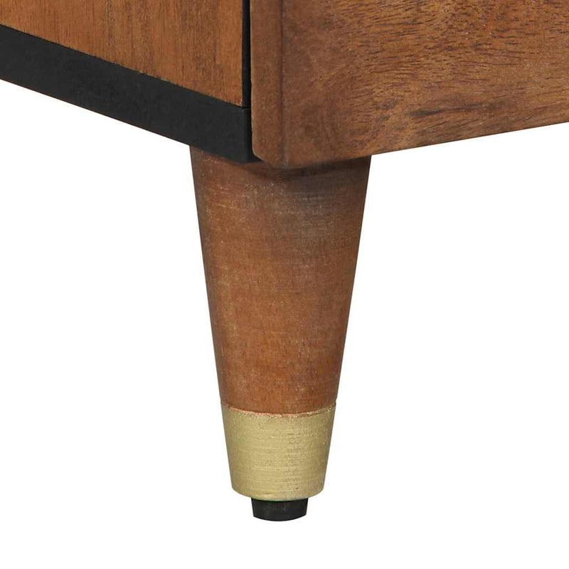 vidaXL Széf fiókkal polcokkal Barna 40 x 33.5 x 75 cm Tömör mangófa