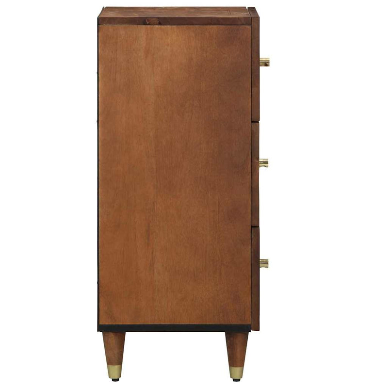 vidaXL Széf fiókkal polcokkal Barna 40 x 33.5 x 75 cm Tömör mangófa