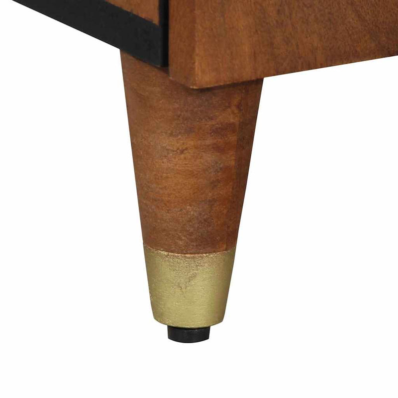 vidaXL Széf polcokkal tárolóval Barna 40 x 33 x 75 cm Tömör Mangófát