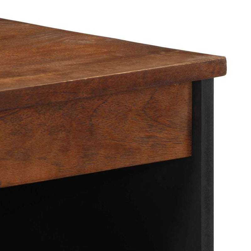 vidaXL Széf polcokkal tárolóval Barna 60 x 33.5 x 75 cm Tömör mangófa