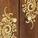 vidaXL Széf polcokkal tárolóval Barna 60 x 33 x 75 cm Tömör Mangófát