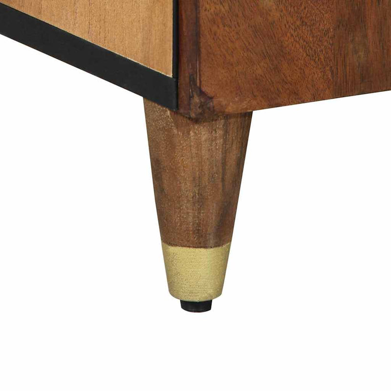 vidaXL Széf polcokkal tárolóval Barna 60 x 33.5 x 75 cm Tömör mangófa