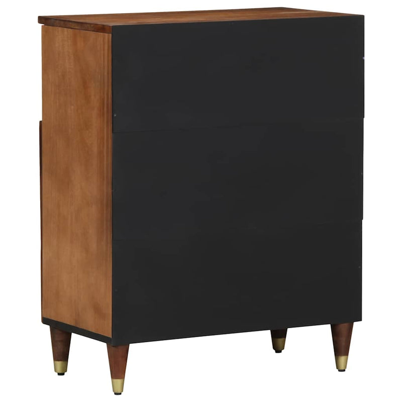 vidaXL Széf polcokkal tárolóval Barna 60 x 33.5 x 75 cm Tömör mangófa