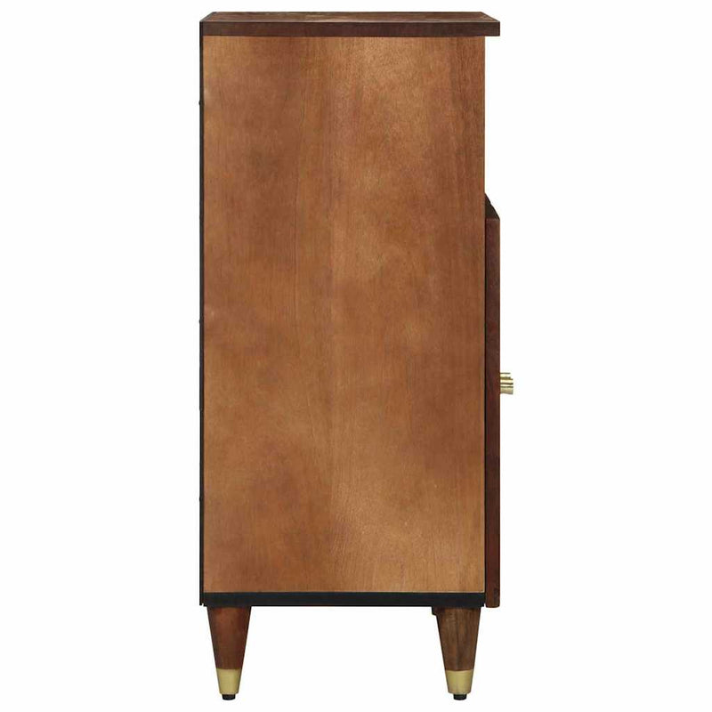 vidaXL Széf polcokkal tárolóval Barna 60 x 33.5 x 75 cm Tömör mangófa