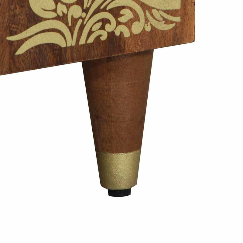 vidaXL Széf polcokkal tárolóval Barna 60 x 33 x 75 cm Tömör Mangófát