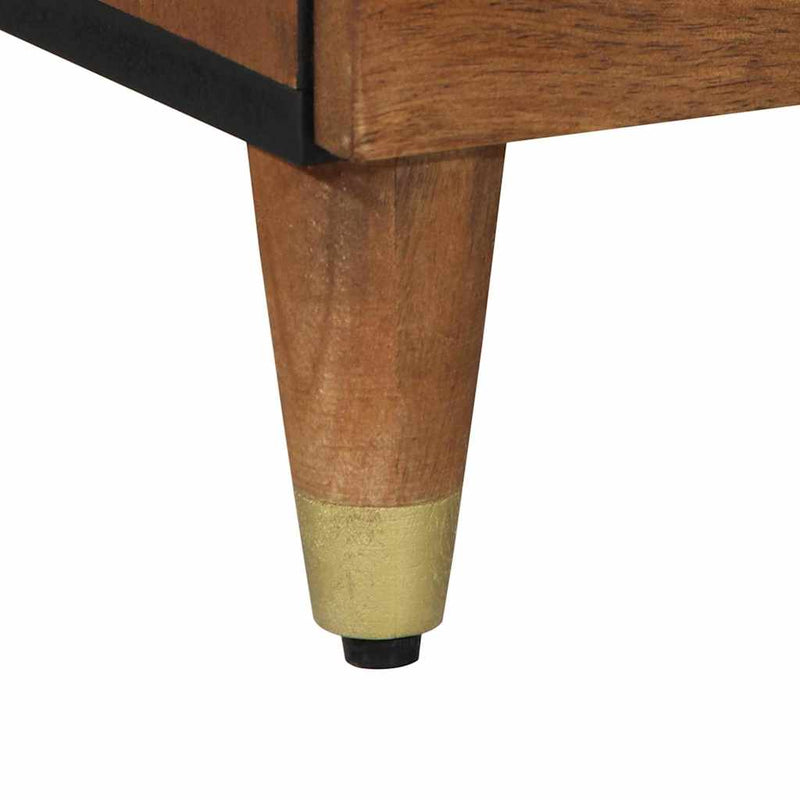 vidaXL Széf polcokkal tárolóval Barna 80 x 33 x 75 cm Tömör Mangófát