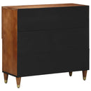 vidaXL Széf polcokkal tárolóval Barna 80 x 33 x 75 cm Tömör Mangófát