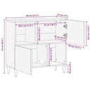 vidaXL Széf polcokkal tárolóval Barna 80 x 33 x 75 cm Tömör Mangófát