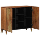 vidaXL Széf polcokkal tárolóval Barna 90 x 33 x 75 cm Tömör Mangófát