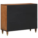 vidaXL Széf polcokkal tárolóval Barna 90 x 33 x 75 cm Tömör Mangófát