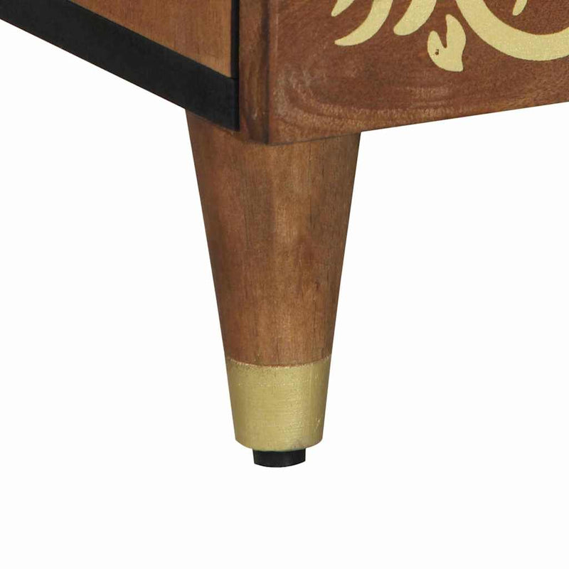 vidaXL Magasfiú fiókkal ajtóval Barna 60 x 33 x 100 cm Tömör Mangófát