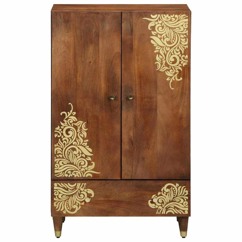 vidaXL Magasfiú polcokkal Barna 60 x 33.5 x 100 cm Tömör mangófa