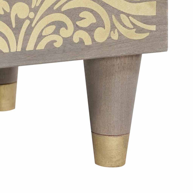 vidaXL Éjjeliszekrény 2 pcs Szürke 40 x 33 x 46 cm tömör mangófa
