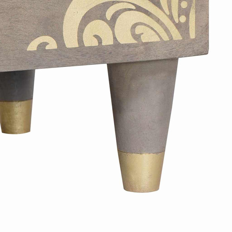 vidaXL Éjjeliszekrény 2 pcs Szürke 40 x 33 x 46 cm tömör mangófa