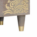 vidaXL TV szekrény polcokkal Szürke 105 x 33 x 46 cm Tömör Mangófát